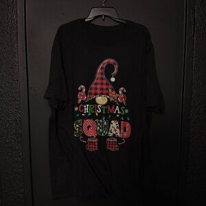 Christmas Squad Gnome Graphic T-Shirt 2XLT Black NWT
